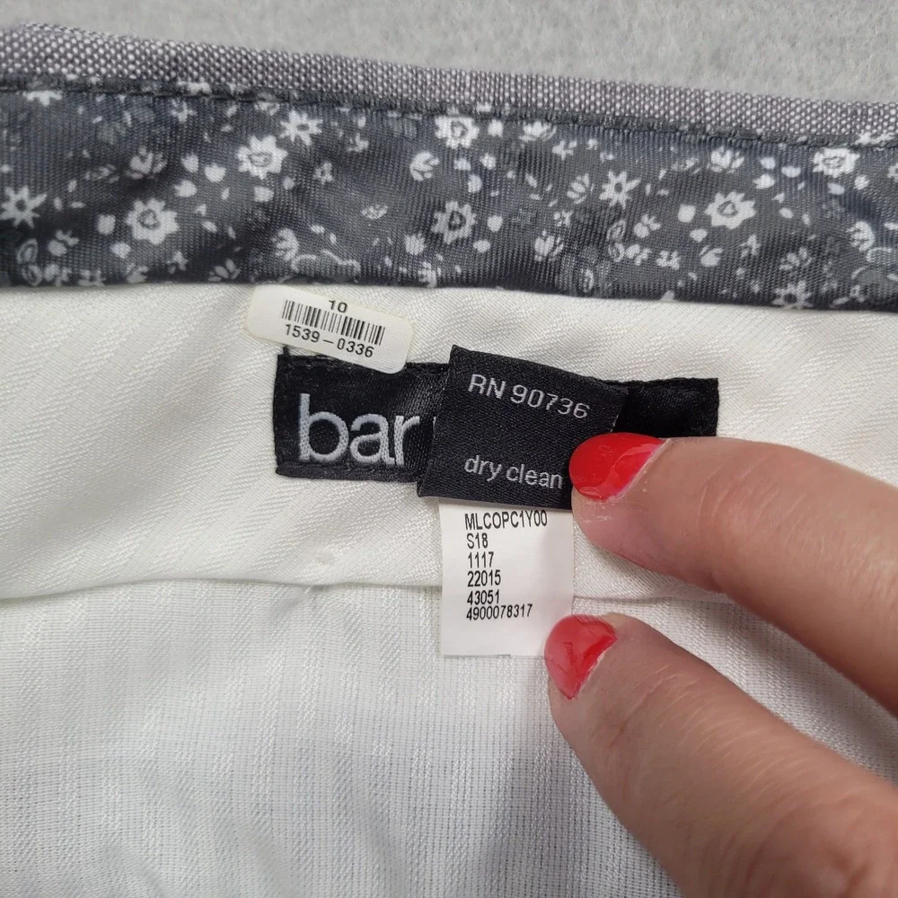 Bar III Mens Slim Fit 100% Linen Flat Front Dress Pants Gray 38x32 MLCOPC1Y00